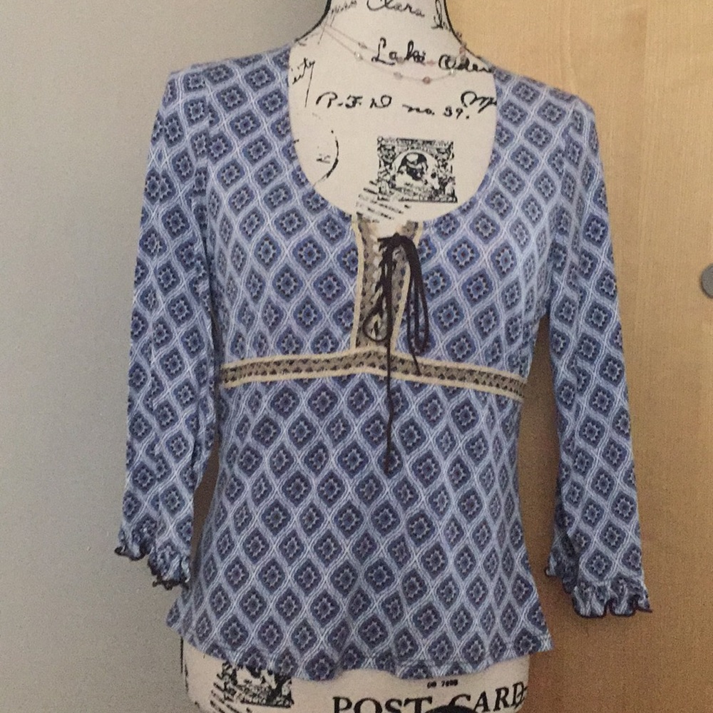 EUC Bisou Bisou bohemian blouse 👚